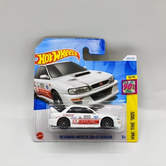 1998 Subaru Impreza 22B-STi Version Hot Wheels the 90's, Diecast Mattel  rally car, Miniature 4x4 racecar, Collectible rare edition vehicle