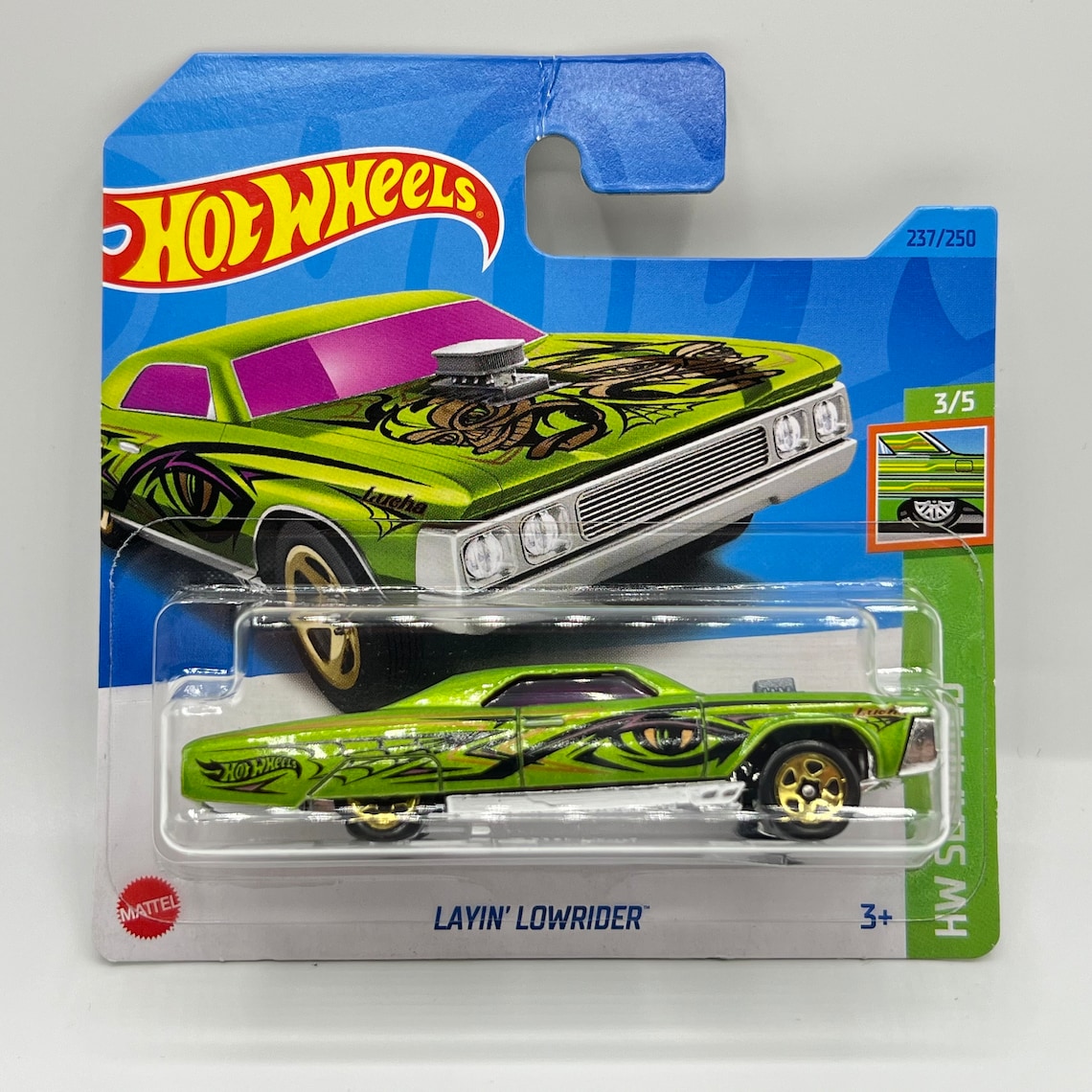 Layin' Lowrider Hot Wheels Slammed Edition, Iconic American Car With Hydraulics, Diecast Low ...