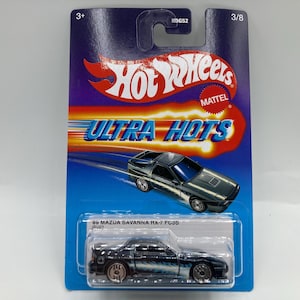 Mazda Savanna RX 1989 - 7 FC3S - Collezione Hot Wheels Ultra Hots, auto d&#39;epoca giapponese in miniatura, vero modello in scala JDM pressofuso