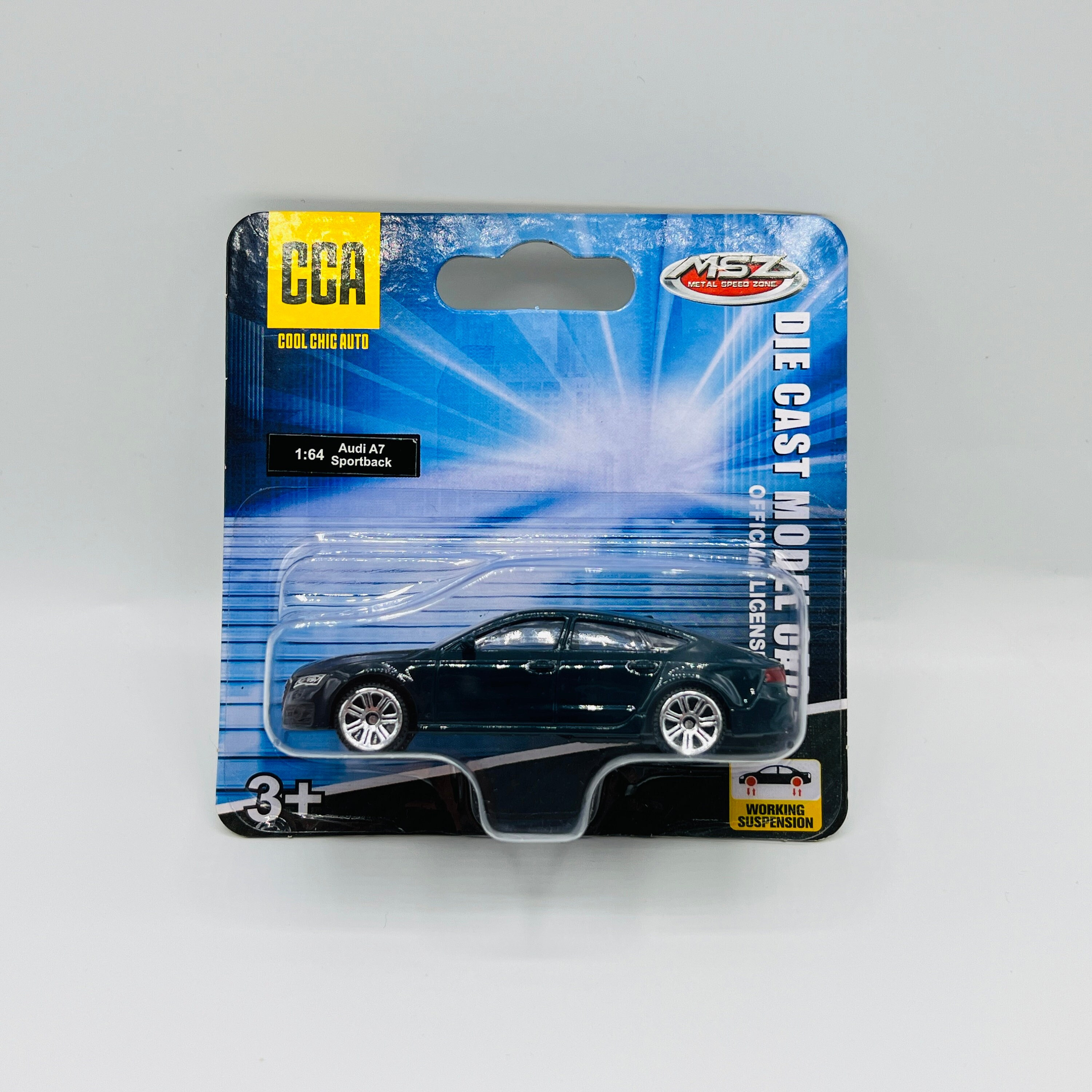 Audi A7 Sportback - MSZ renewed card, Diecast car model Audi A7 Sportback - MSZ renewed card, Diecast car model