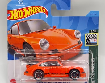 Porsche 911 Carrera RS Hot Wheels: Orange Retro Racers Miniature