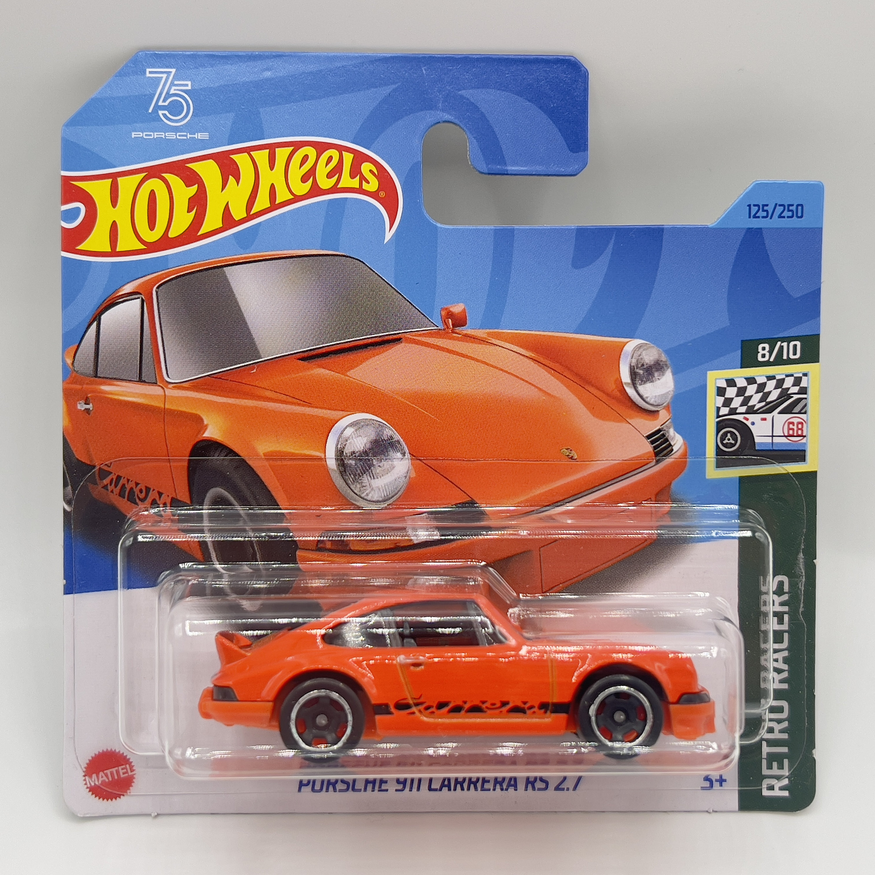 Porsche 911 Carrera RS Hot Wheels: Orange Retro Racers Miniature