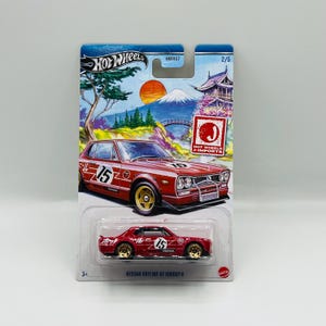 Nissan Skyline HT 2000GT-X - Grande carte J-Imports Hot Wheels, Mini voiture JDM moulée sous pression, Véhicule street drift miniature et Idée cadeau à collectionner