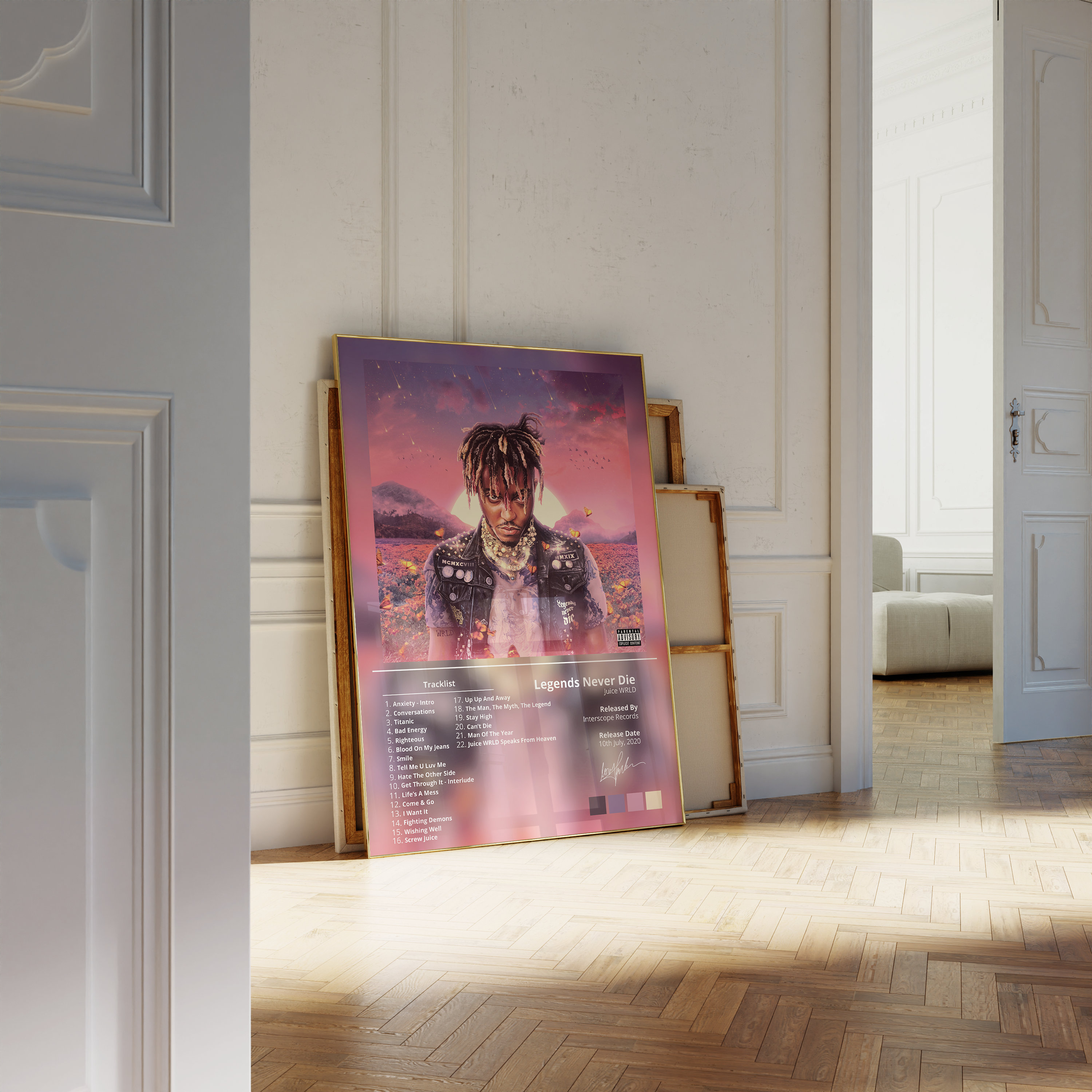 Legends Never Die Album Poster, Juice WRLD Poster, Album Poster, Album