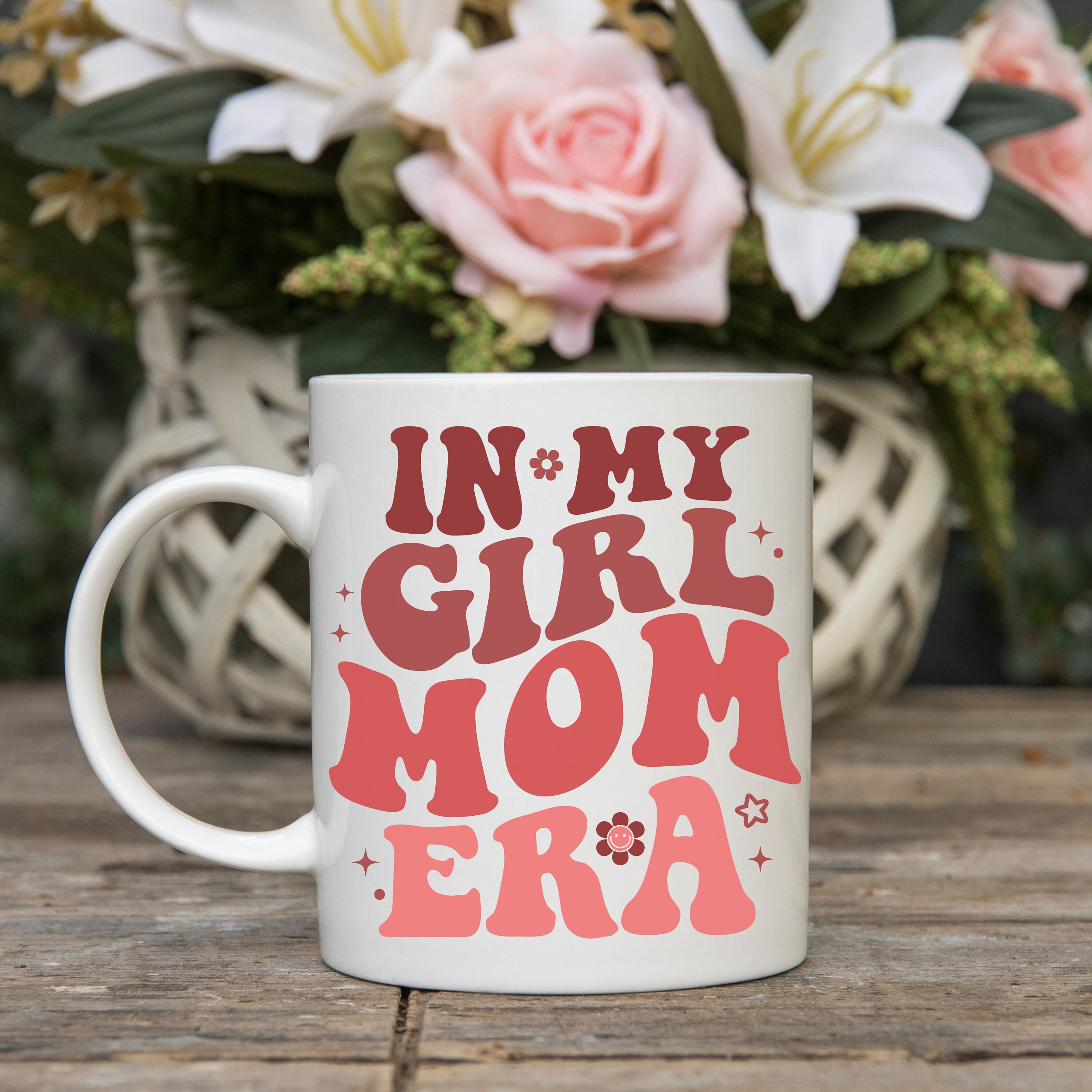 In My Girl Mom Era Coffee Mug, Girl Mom Cup, Baby Girl Reveal Mug ...