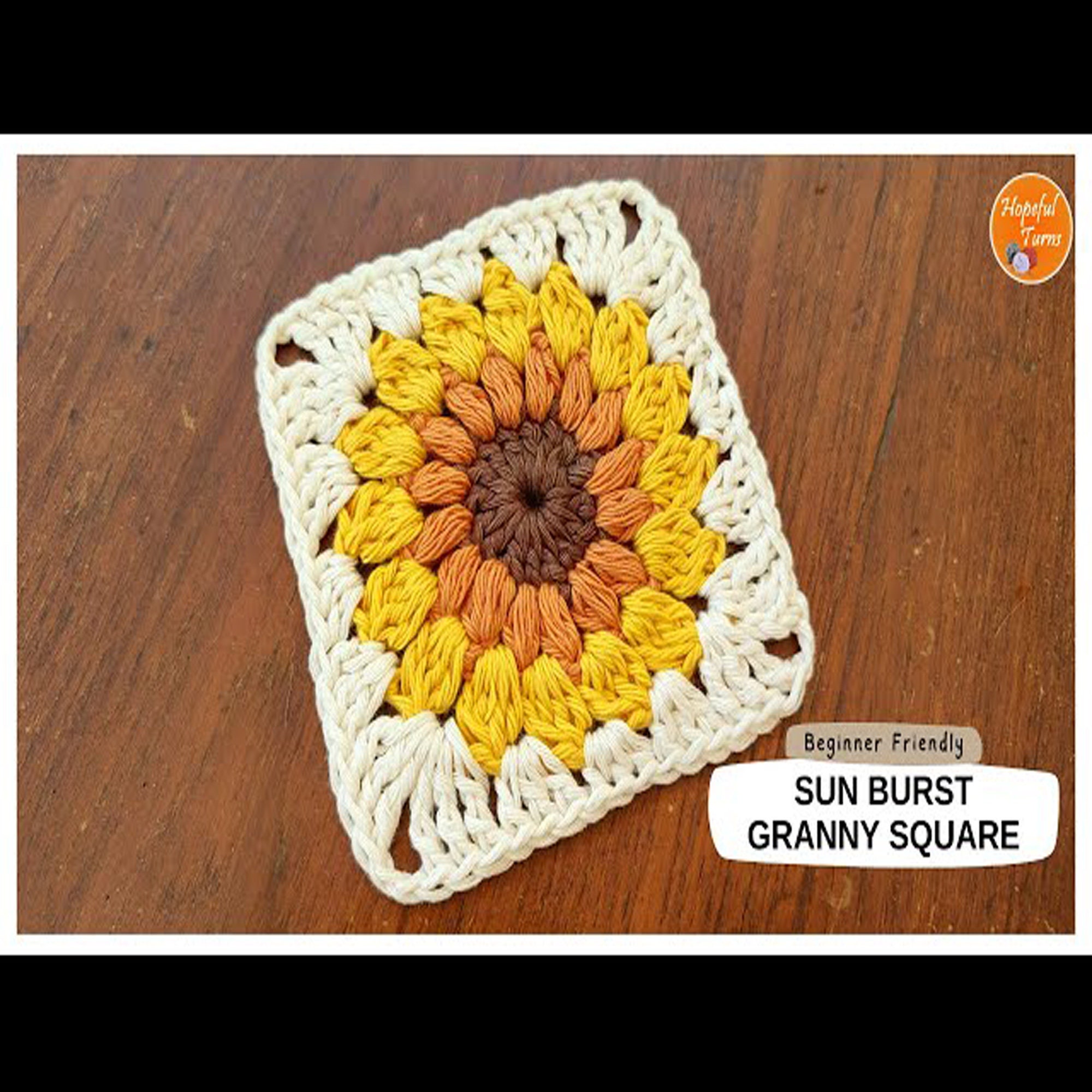 Sunflower Granny Square Crochet Pattern Crochet Patterns Etsy Australia