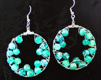 Beaded Wire Earrings