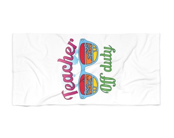 Beach Towel Teacher Gift | Teacher Beach Towel | Teacher Gift | Teacher Appreciation Gift | Teacher Summer Gift | Teacher Vacation