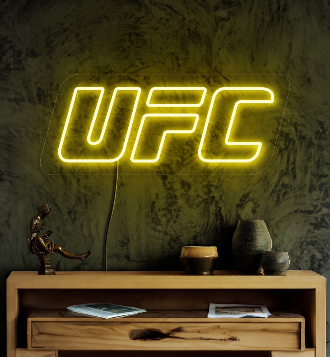 Ufc Neon Sign Ufc Led Sign Ufc Logo Wall Art Ufc Light up Etsy UK
