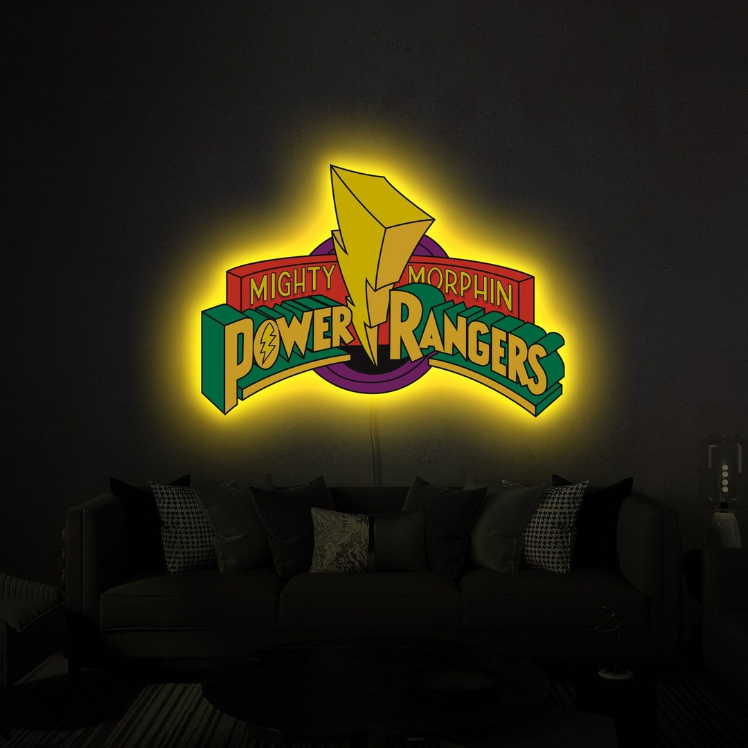 Power Rangers Neon Sign Power Rangers Logo Power Rangers - Etsy