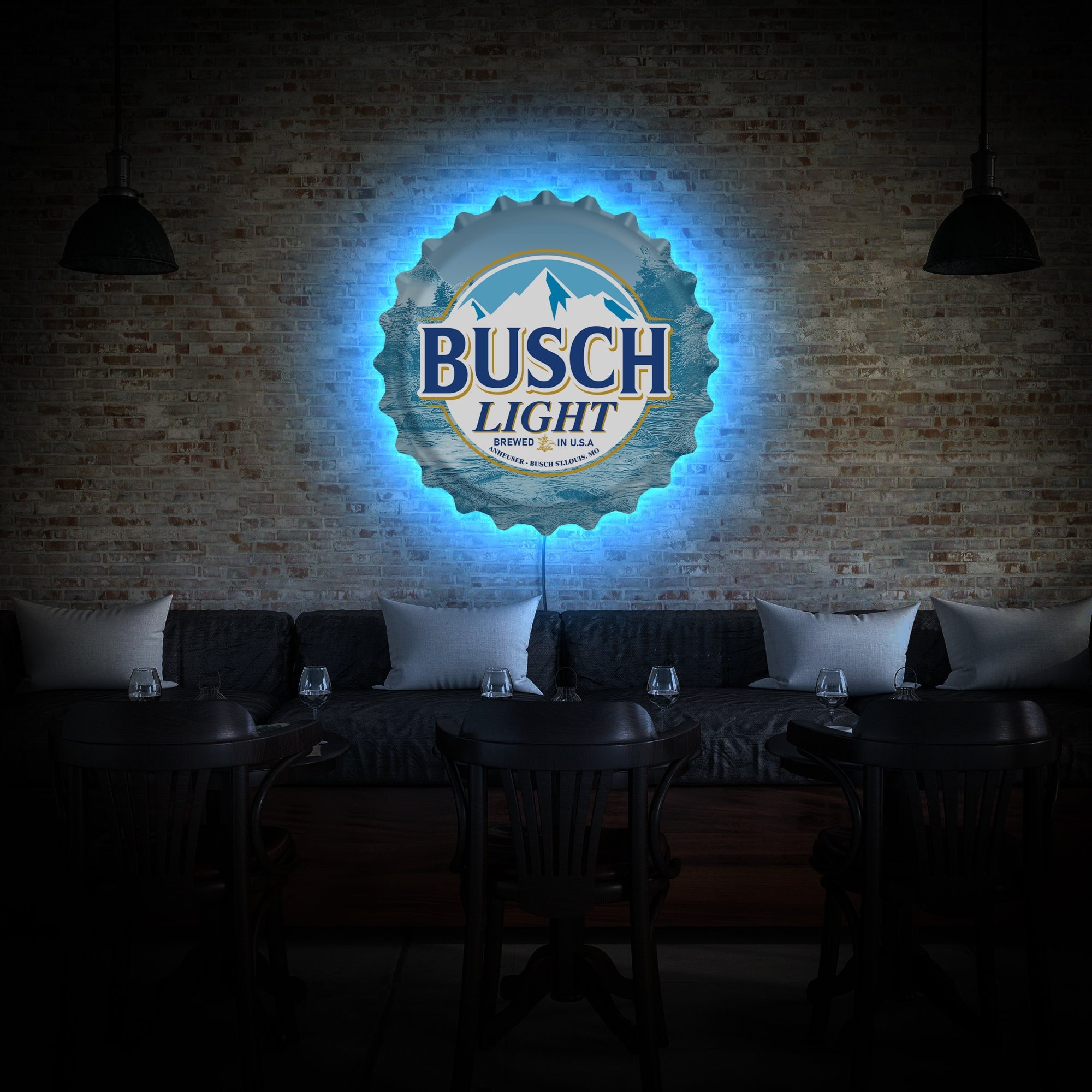 Buschs Beer St. Louis Cardinals Stadium Neon Light Sign 24"x18"  Lamp Bar Decor