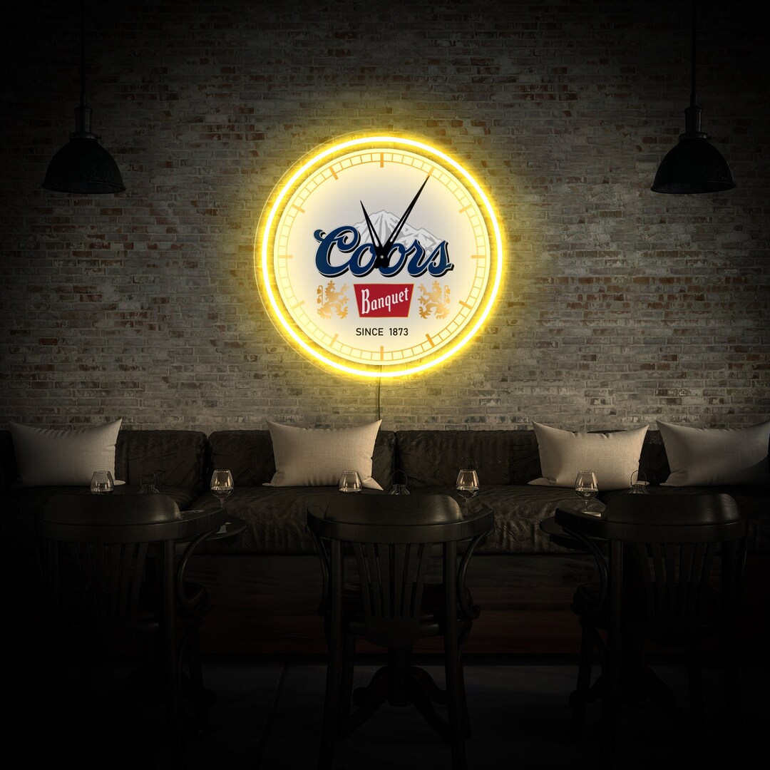 Coors Light Wall Clock Coors Light Led Beer Wall Clock Etsy