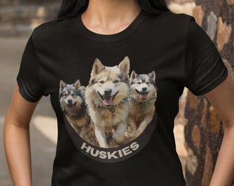Siberian Husky T-Shirt: Aquarell Hundeliebhaber Geschenk