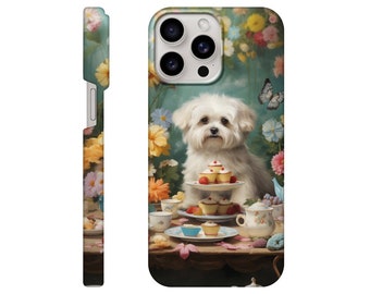 Maltese phone case artsy coquette artistic phone case iPhone 15 14 Plus 13 12 11 XR XS Max Mini Samsung Galaxy S23 S22 S21 S20 ultra plus