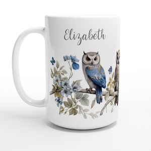 Gepersonaliseerde uilenmok porseleinen koffie thee latte mok beker voor uilenliefhebbers
