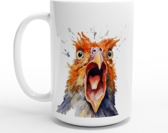 Crazy chicken lady mug ceramic porcelain enamel coffee tea latte mug funny chicken mug or chicken mug with name