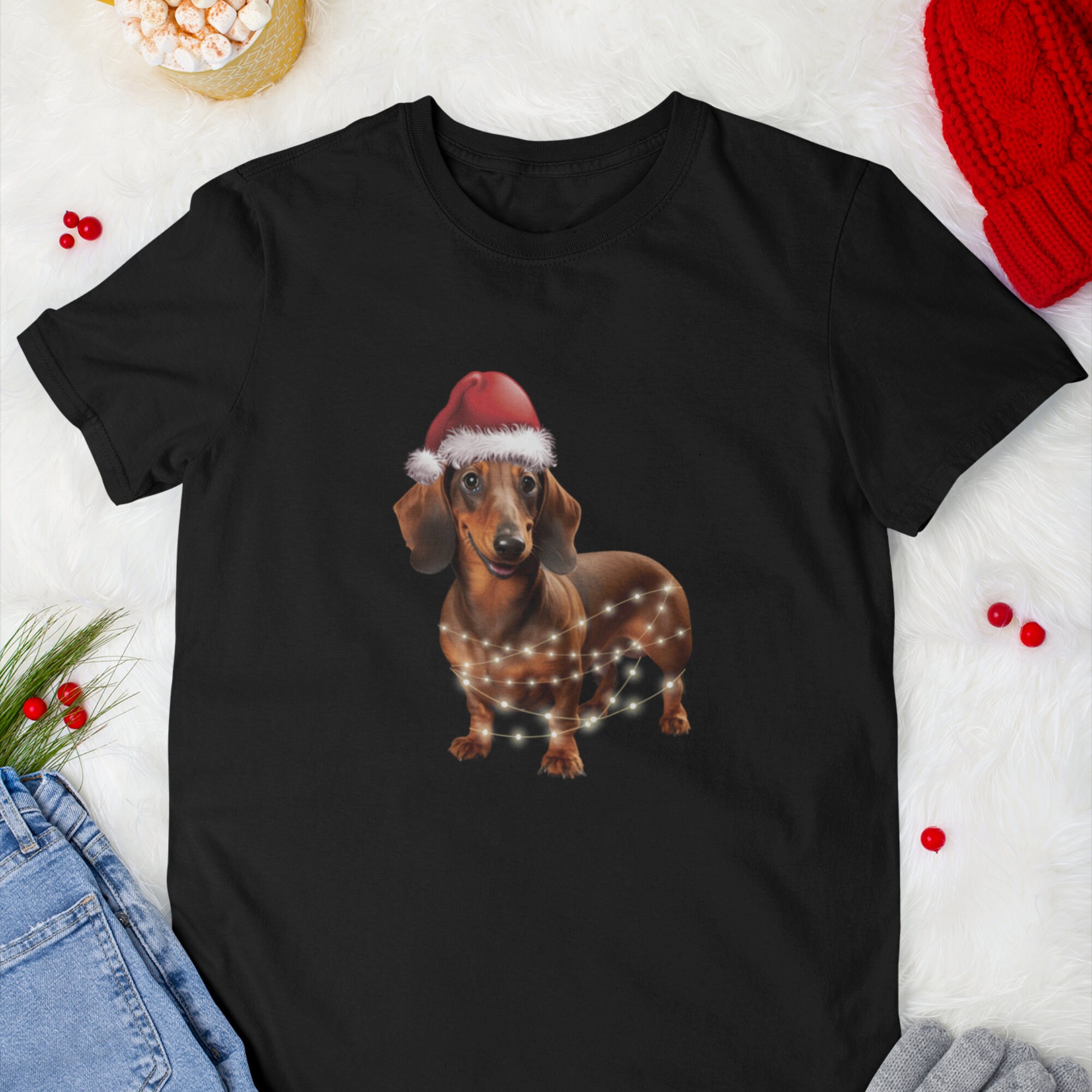 weiner dog christmas shirt