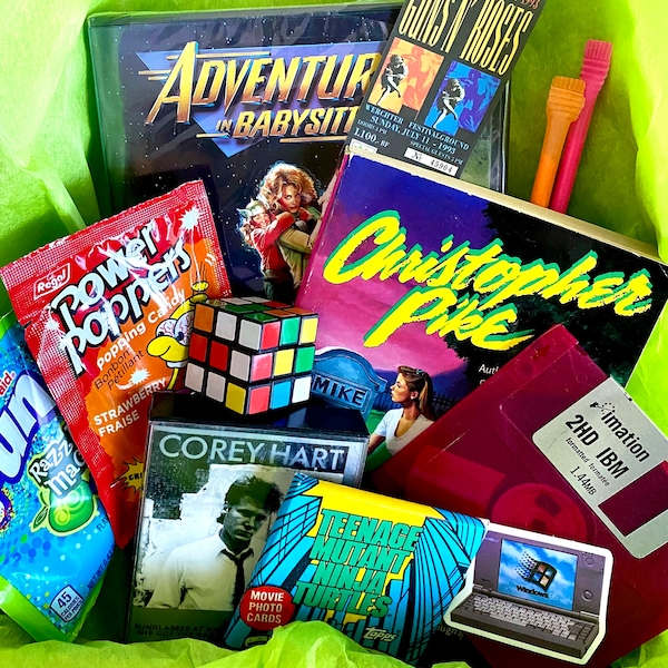 Retro 80s Nostalgia Gift Box - Blast from the Past! Vintage Toys, Memorabilia, Perfect Present for 80s Lovers & Collectors