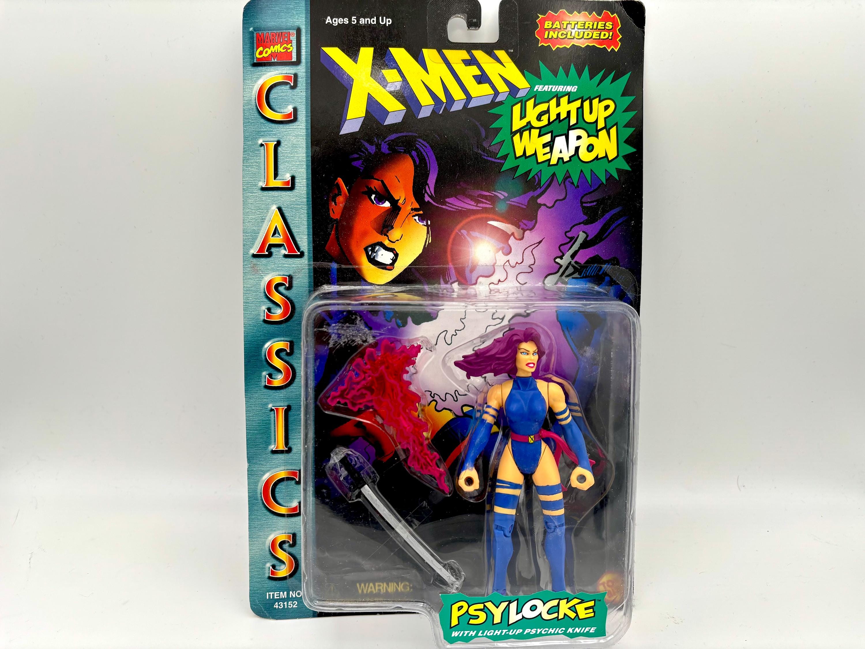Vintage 1996 X-men Psylocke Action Figure, Light-up Weapon, New 
