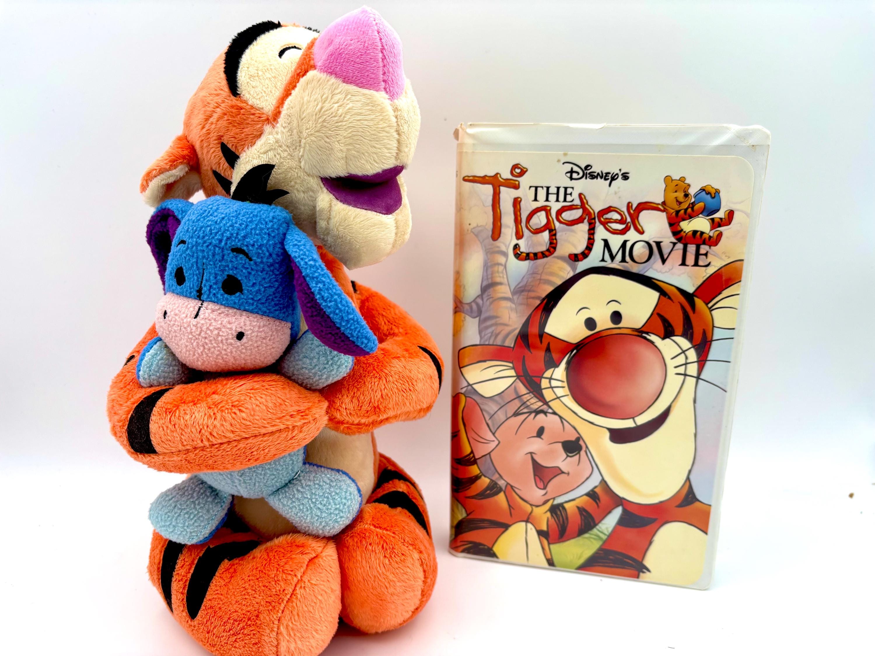 Vintage Tigger Plush With Baby Eeyore & Movie VHS, Disney