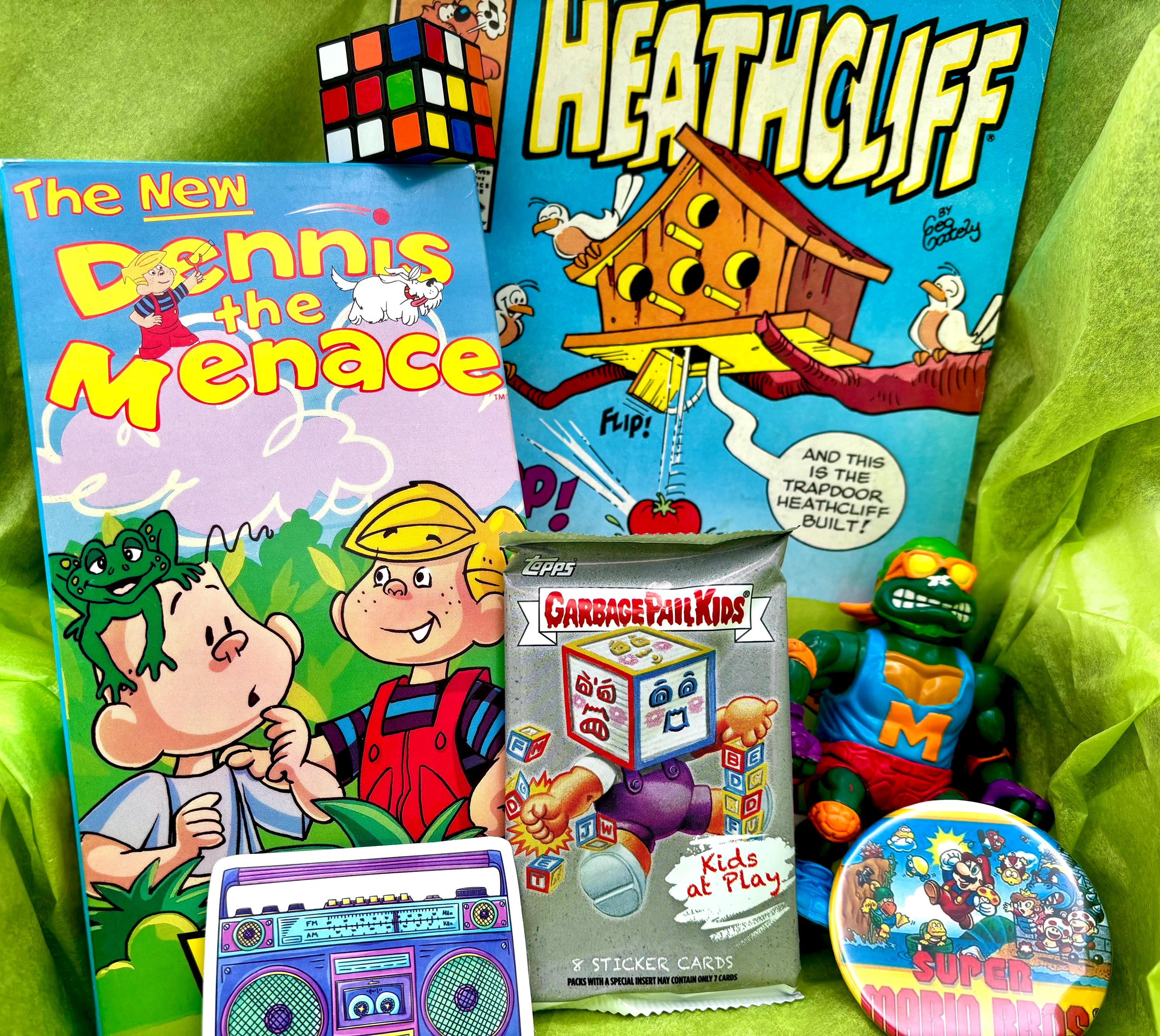 Retro Saturday Morning Cartoon Nostalgia Mystery Box: 80s 90s Toys