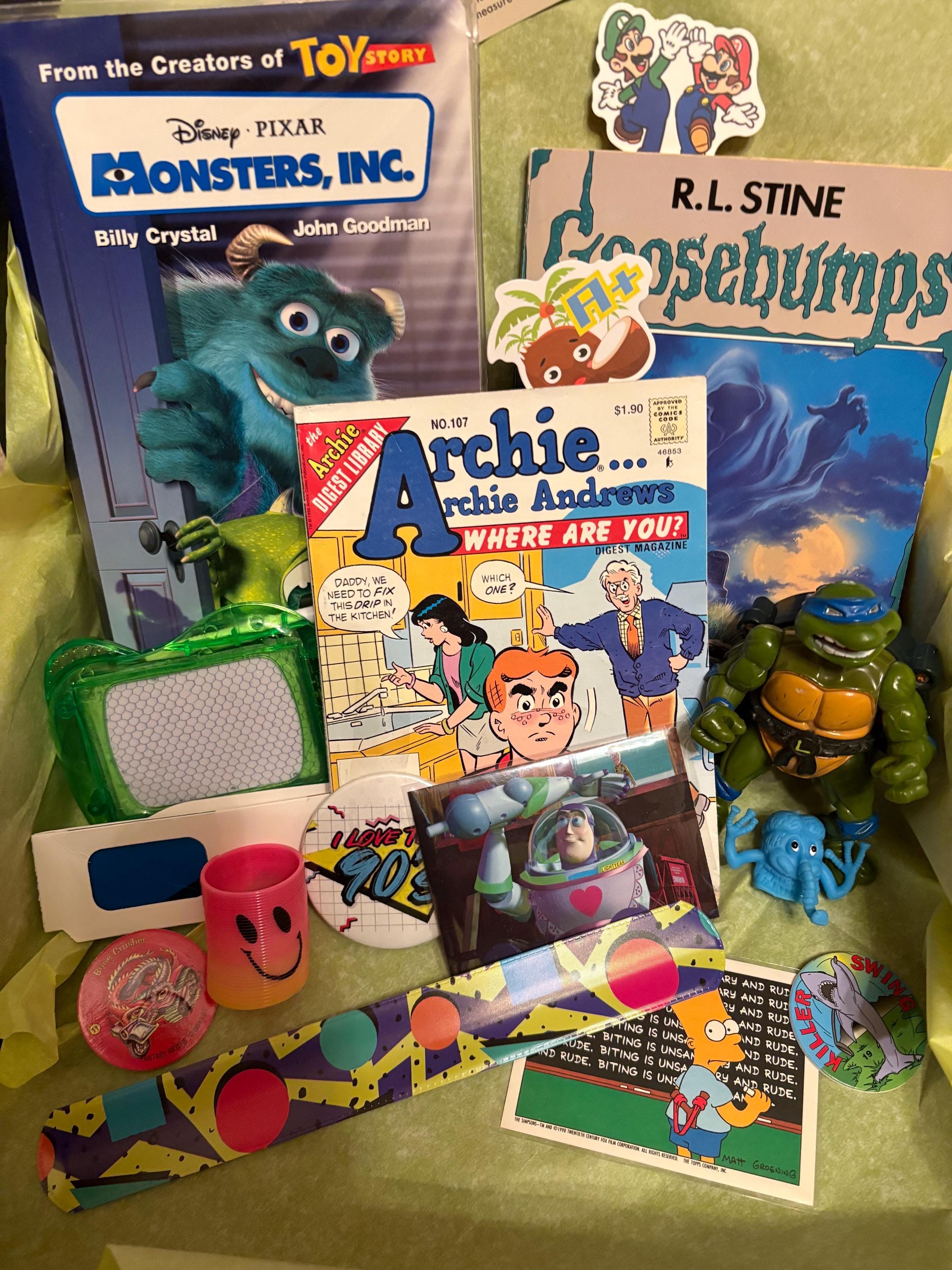 90s Nostalgia Mystery Gift Box: Beanie Baby or Ninja Turtle, VHS