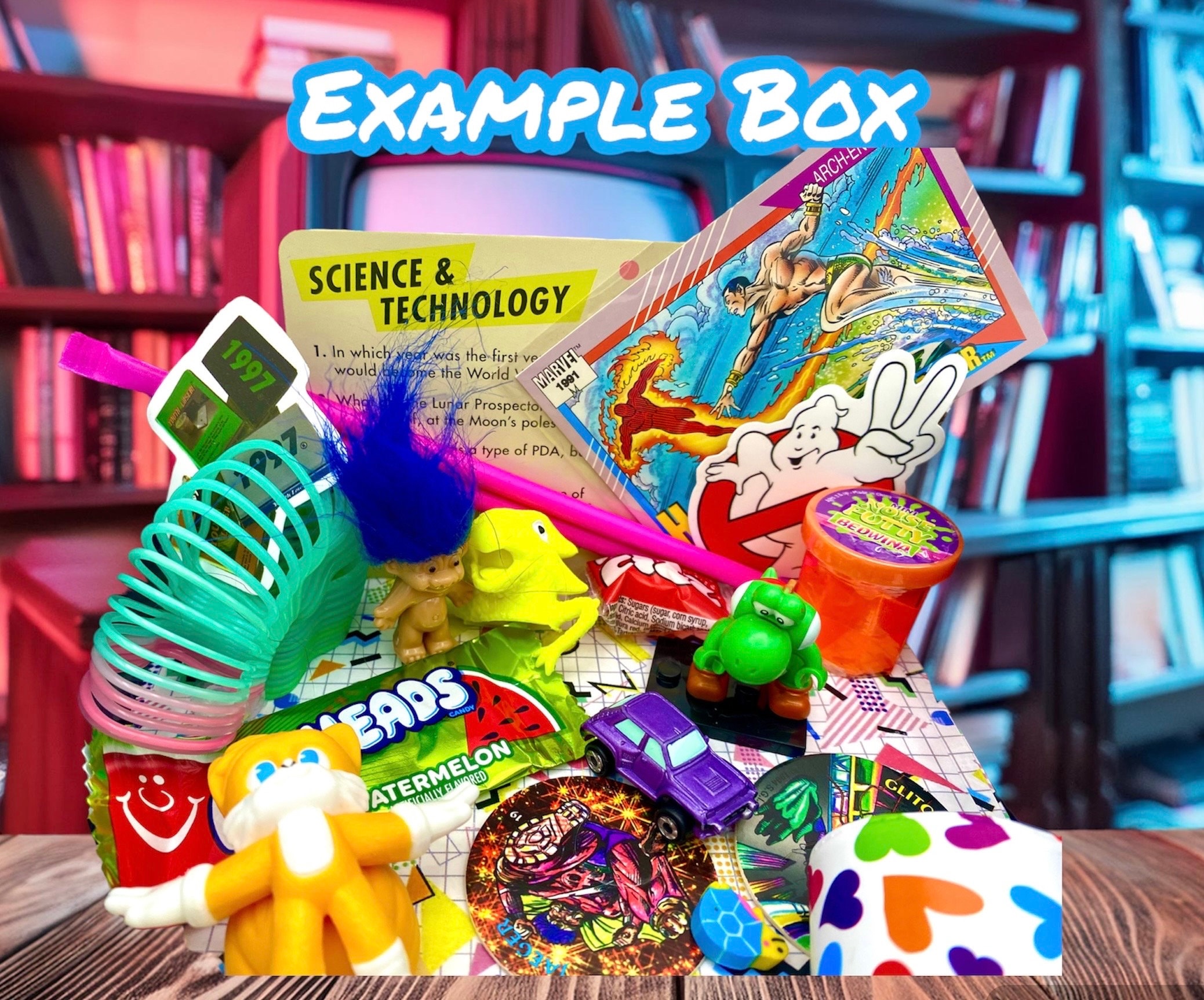 80s 90s Mini Nostalgic Box, Retro Toy Collection, Childhood