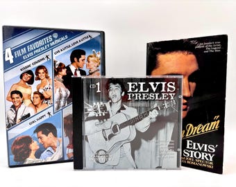 Vintage Elvis Presley Fan Gift Set, CD, Book & DVD Collection