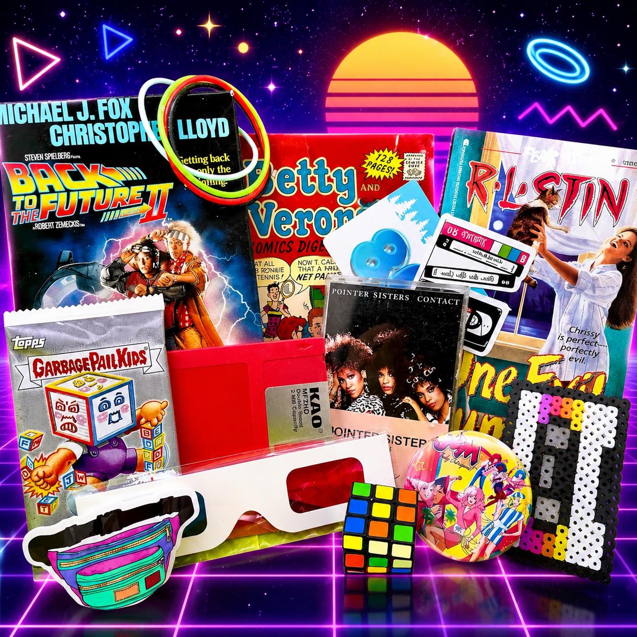 1980s Pop Culture, Nostalgia Gift Box, Curated Vintage Media and