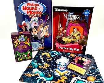 Disney Villains Collection, Tarot Cards, Ursula Bag, Cruella Book, VHS