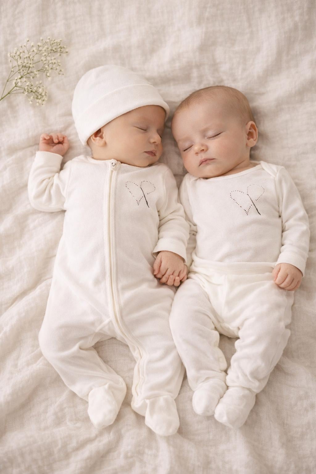Organic Cotton Newborn Gift Set: 4-Piece Outfit with Bonnet