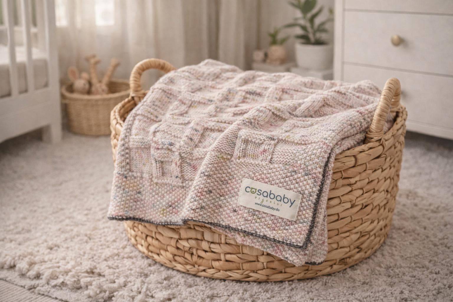 Lot De 2 Couvertures Cellulaires Bébé 100% Coton Bio – Douces, Légères Et Respirantes (100x75 Cm, Bleu)