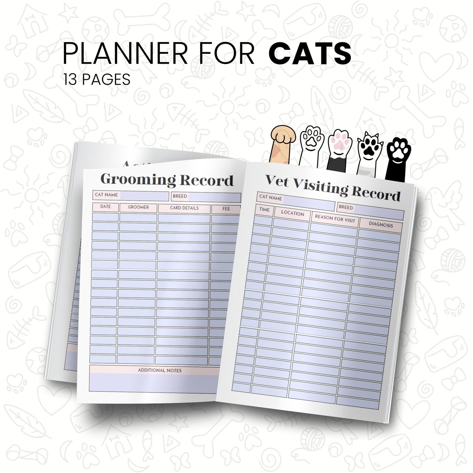 Planner for Cats / Digital Planner / Printable / Instant Download - Etsy