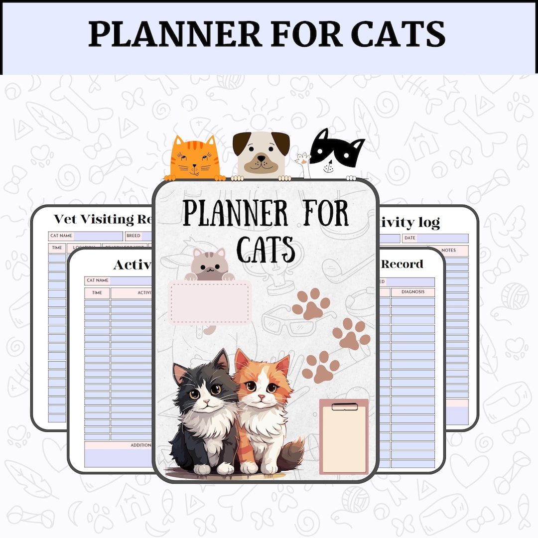 Planner for Cats / Digital Planner / Printable / Instant Download - Etsy