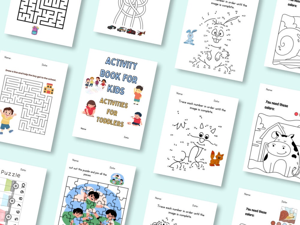 Printable Preschool Worksheets Activities for Toddlers - Etsy
