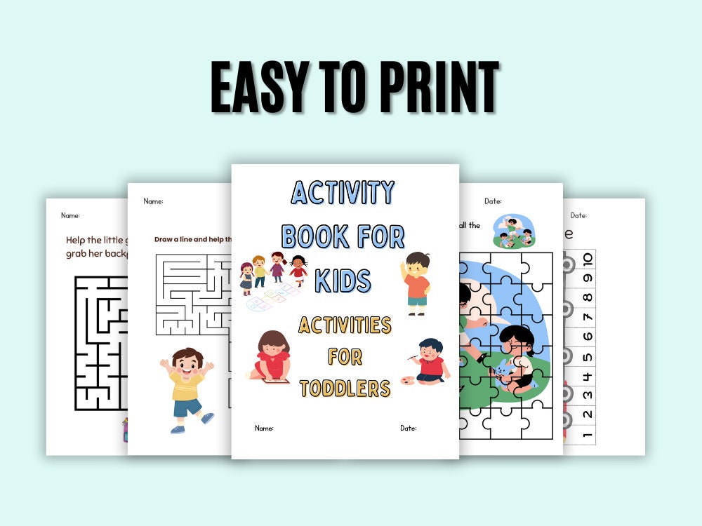 Printable Preschool Worksheets Activities for Toddlers - Etsy