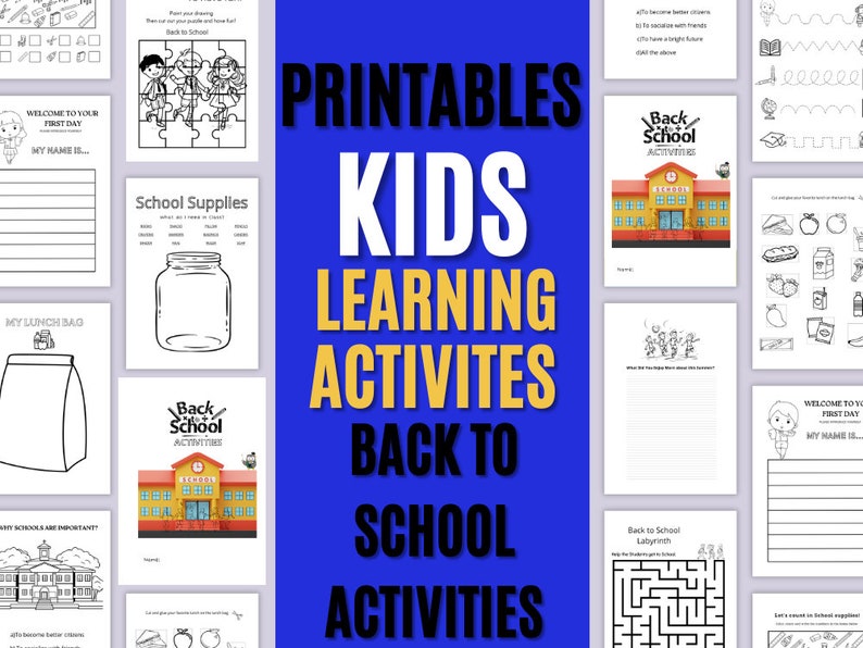 Printable Preschool Worksheets Activity and Coloring Back to School ...