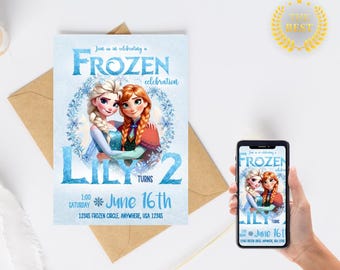 Editable Frozen Birthday Invitation