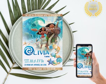 Moana Birthday Invitation Template