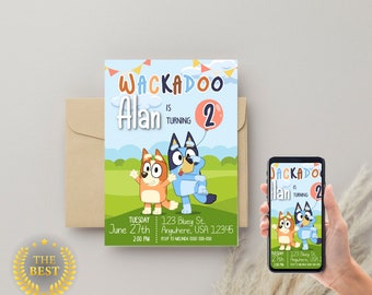 Bluey Birthday Invitation Template