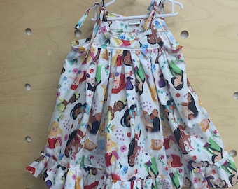 Handmade Cute Princesses Girls Summer Dress, Princess Dress, Fun Summer Dress, Girls Gifts, Girls Dress, Flowy Princess girls dress