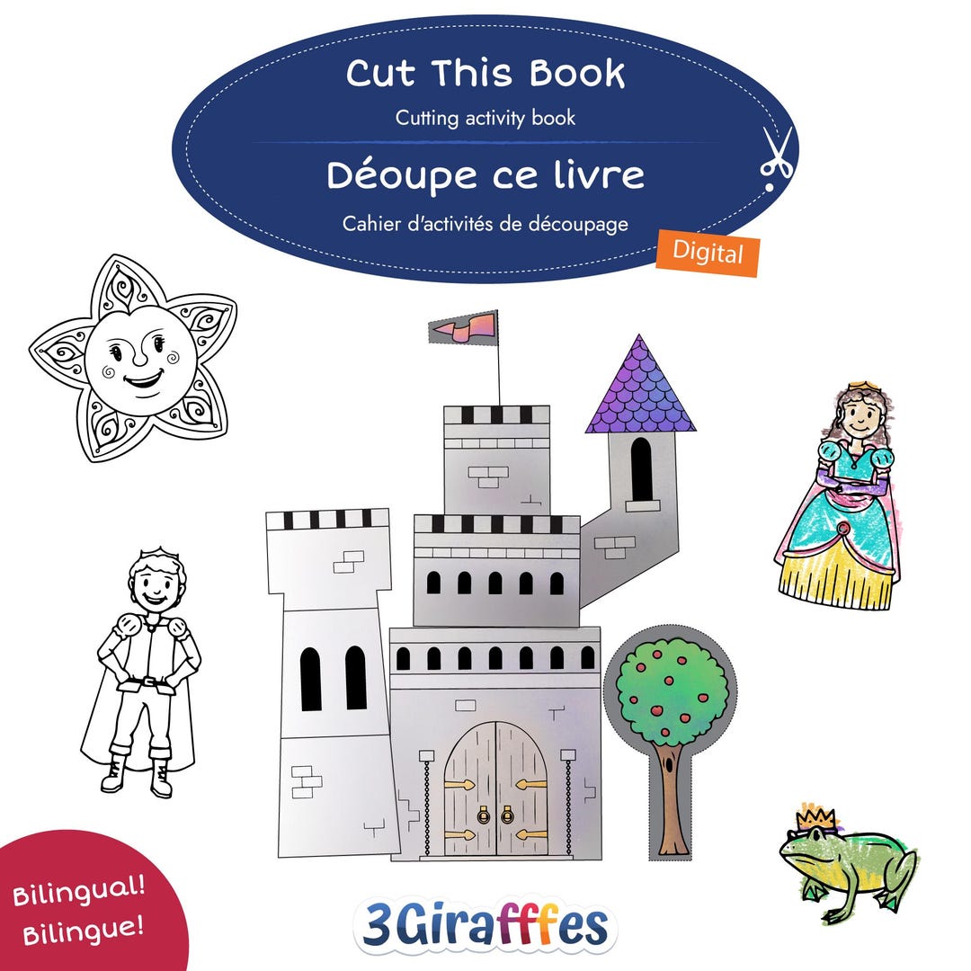 Cuttable Book Cut This Book! Cutting Activity Book / Découpe Ce Livre Cahier D ...