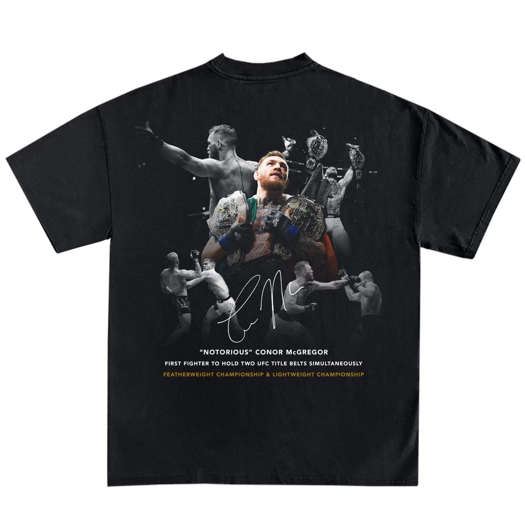 トップス UFC the notorious Conor McGregor T shirt Men's Black Conor McGregor The Notorious T-Shirt