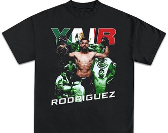 Yair Rodriguez UFC Vintage Cotton T Shirt Black Graphic MMA Mexican Fighter Champion Unisex Boxy Fit Fan Bootleg Streetwear