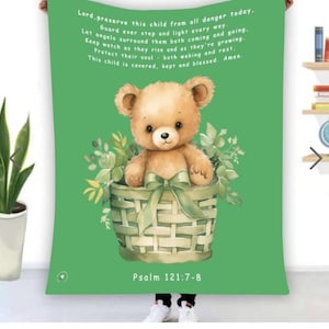 Psalm 121 Baby Blanket – Christian Intercessory Prayer Blanket – Scripture Nursery Decor – Faith-Based Newborn Gift – Baby Shower Keepsake