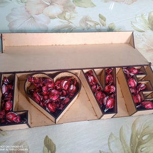 Charola dulcero para regalo. Charola de madera MDF. Vector para usar con láserGRBL.