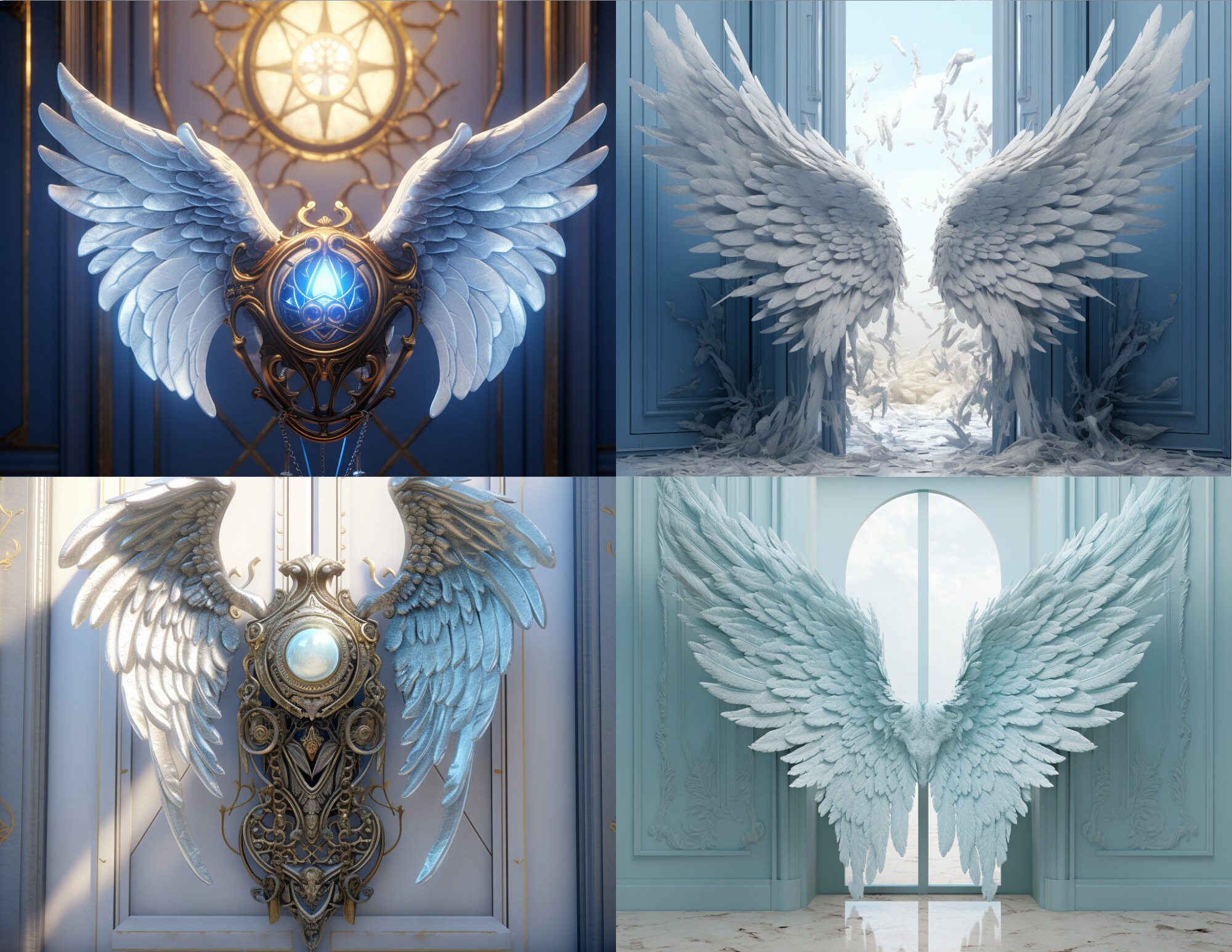 16 Digital Backgrounds, Angel Wings Digital Drops, Maternity Backdrop ...