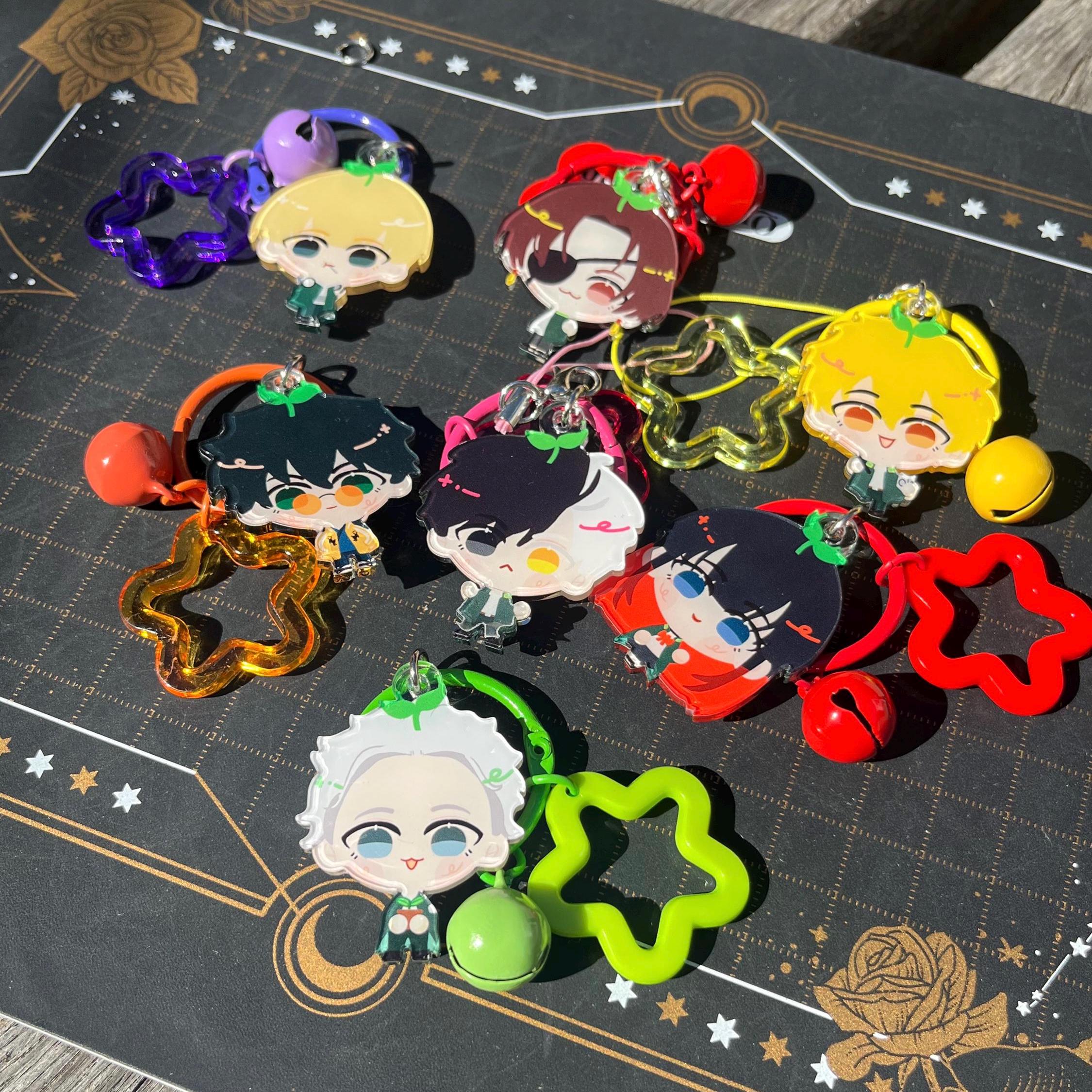 8er Set Wind Breakers Anime-Figuren-Abzeichen, Ca. 58 Mm – Bunte Charakter-Pins Aus Metall, Mit Steckverschluss