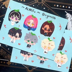 Alien Stage (ALNST) Cute Vinyl Sticker Sheet - Mizi, Sua, Ivan, Till, Luka, Hyuna