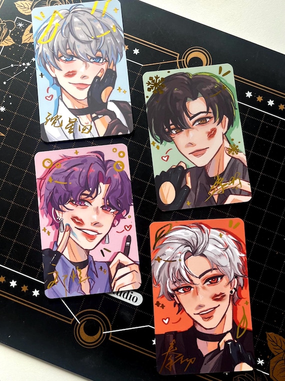 Love and Deepspace Gold Foil Photocards - Xavier, Zayne, Rafayel